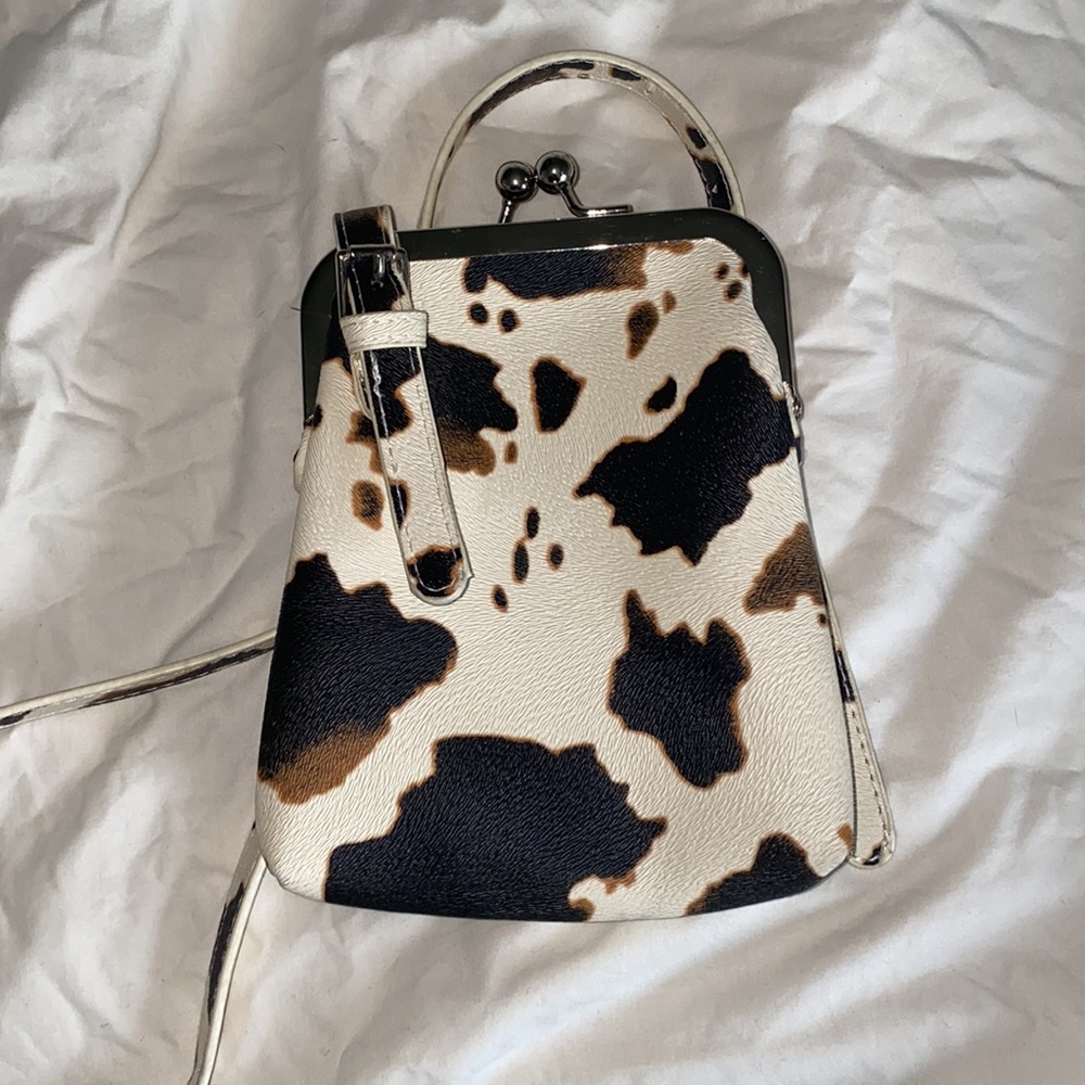Cow print purse